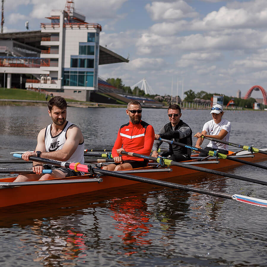 Outdoor row занятия академической греблей на гребном канале “крылатское”.